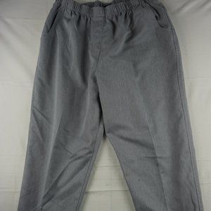 ALIA Womens Petite Size 14P GRAY Pull On Pants Inseam Elastic Waist